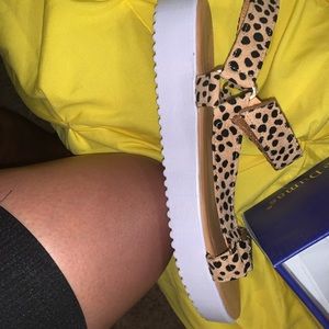 Cheetah print sandals